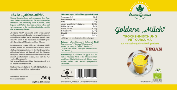 Goldene Milch Getränkepulver 250g