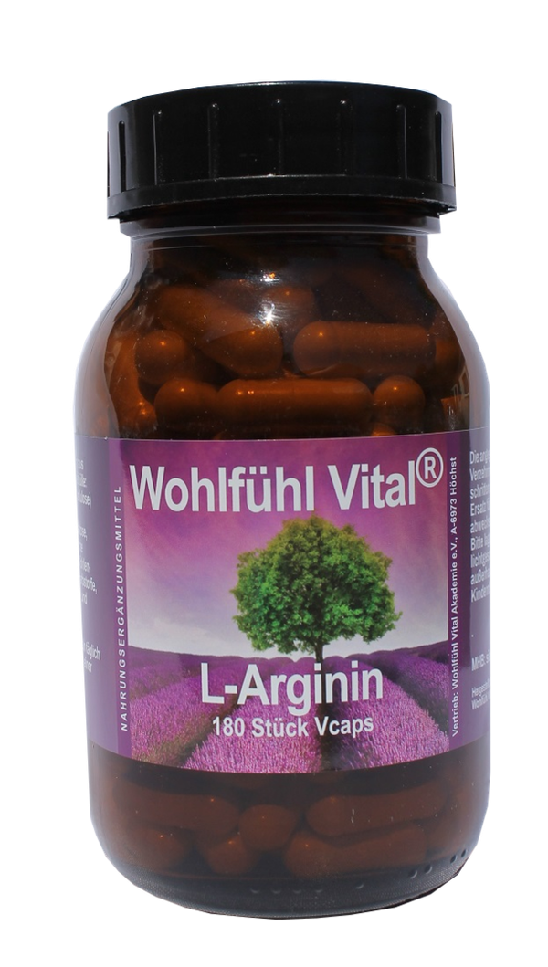 L- Arginin 750 mg, 180 Kapseln, von Wohlfühl Vital