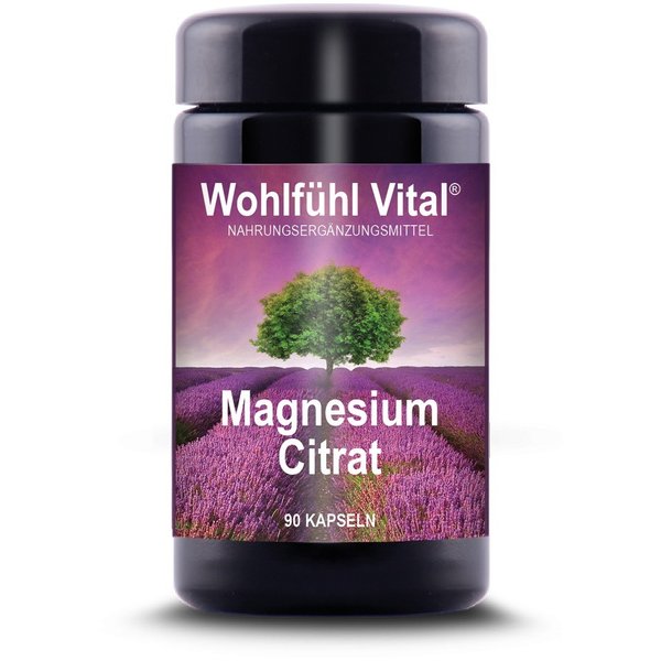 Magnesium Citrat, 90 Kapseln, von Wohlfühl Vital