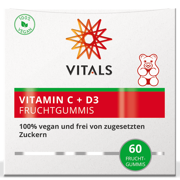 Vitamin C + D3 Gummis 60 Stk. 100% vegan by Vitals