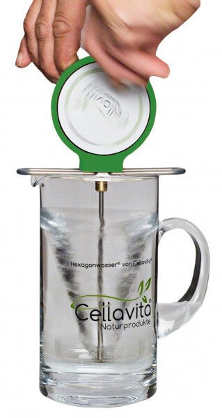 Hexagonwasser®-Wirbler + Krug + Flasche (Handwirbler) von Cellavita